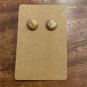 Jasper stud earrings